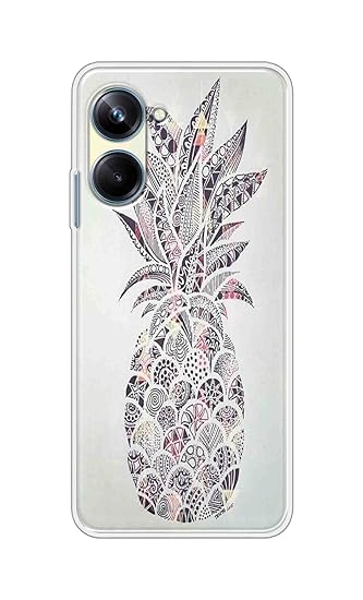 Little Creation Designer Printed Soft Silicon Back Cover for Realme 10 Pro (Abst Pineapple)