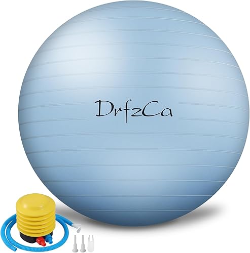 DrfzCa Pelota de ejercicio, pelota de pilates para embarazo, pelota de equilibrio suiza con bomba, silla de bola de estabilidad de varios tamaños