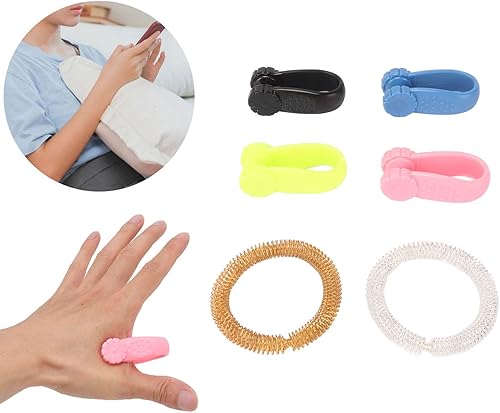 Miniatura 5 de Clip de punto de acupresión, alivio de dolor de cabeza en forma de flor portátil, clip de punto de presión de mano para aliviar el dolor de ansiedad