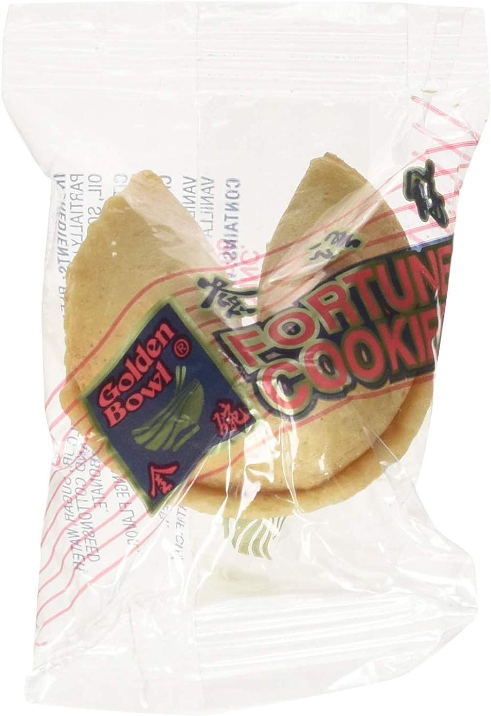 100 Pcs Fortune Cookies Fresh Single Wrap(golden Bowl) - PACK OF 2