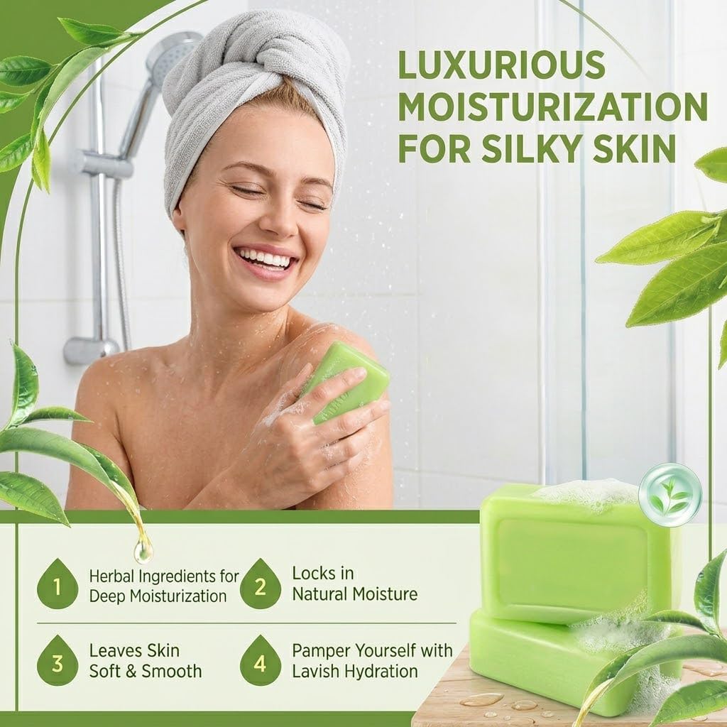 3PCS Tea Tree Soap, Relief Soap Bar Infused with Tea Tree Oil, Natural Foot & Body Soaps for Healthy Skin, Addresses Foot Discomfort and Skin Irritations, Gentle Exfoliating Bar Soap for Men Women