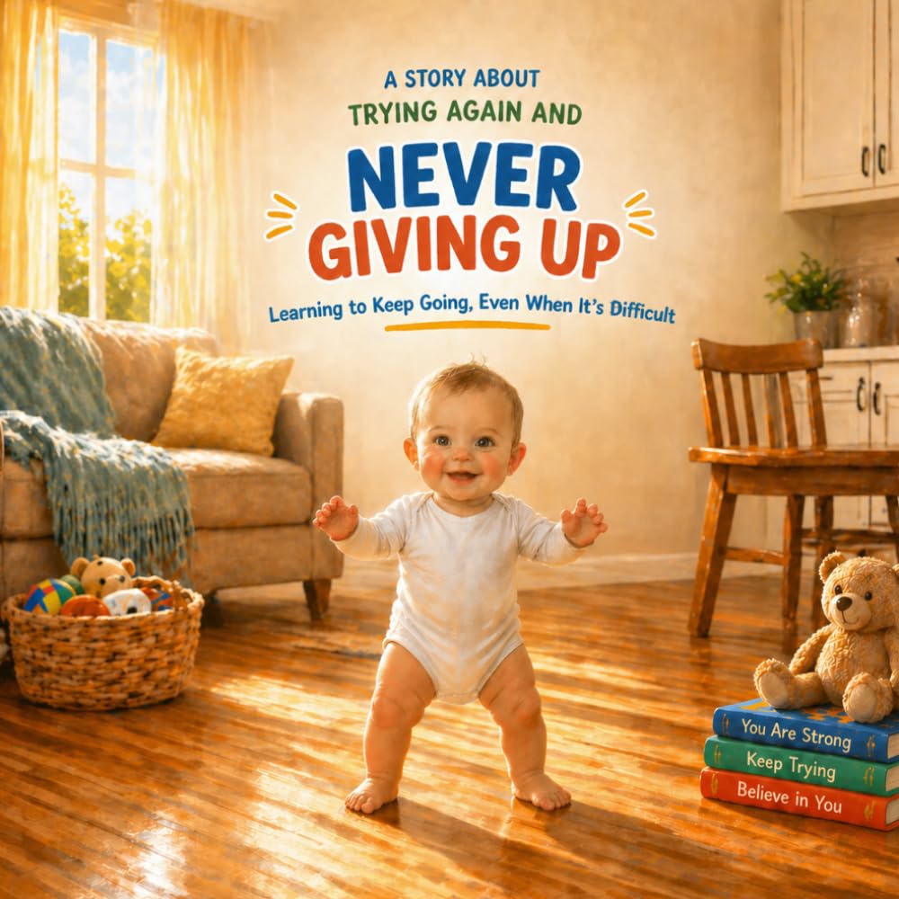 The Baby Never Gives Up!: A Story About Trying Again and Never Giving Up