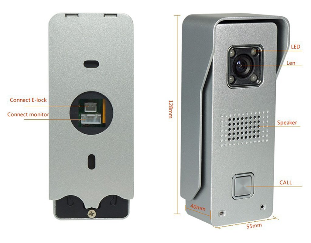 Amocam 7-Inch Wired Video Intercom Doorbell Kit – 1 Camera, 3 Monitors, 2-Way Talk, Night Vision, And Remote Unlock For Home Security