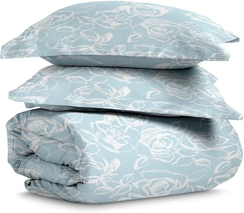 Miniatura 3 de Funda de edredón 100% algodón tamaño Queen estampado de mármol gris pardo Carrara, 400 hilos de fibra larga, funda de edredón de satén Queen con