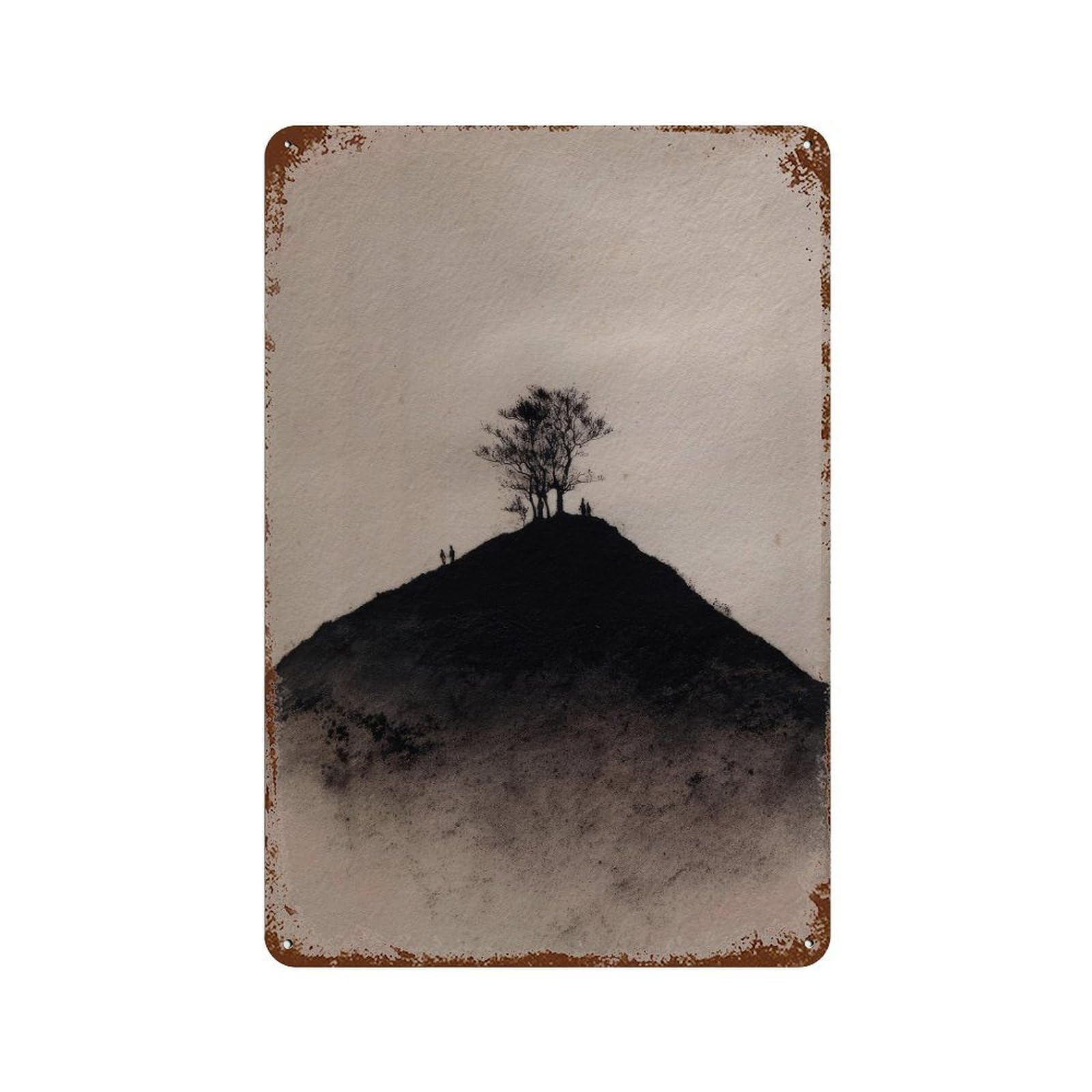 xiaoxiaoshen Solitary Hill. Wabi Wall Decor Art Metal Tin Poster Modern Home Decor Art Home Bar Shop Decorations Vintage Sign 30x20cm