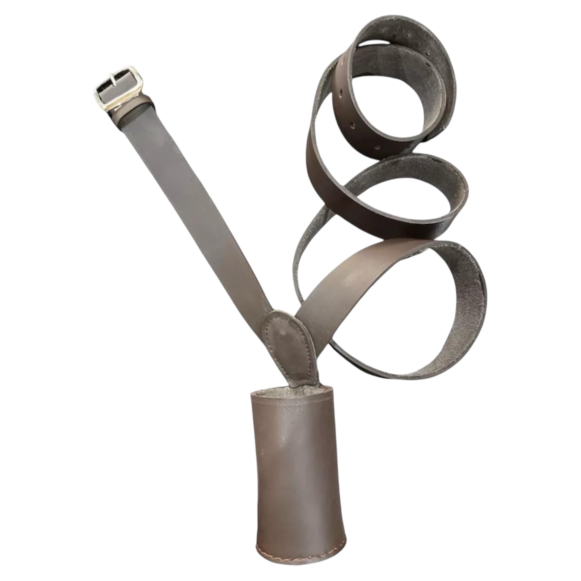 Soporte grande para mástil de bandera con cinturón cruzado de cuero, correa de hombro de 142.2 cm, estilo militar, 3 colores