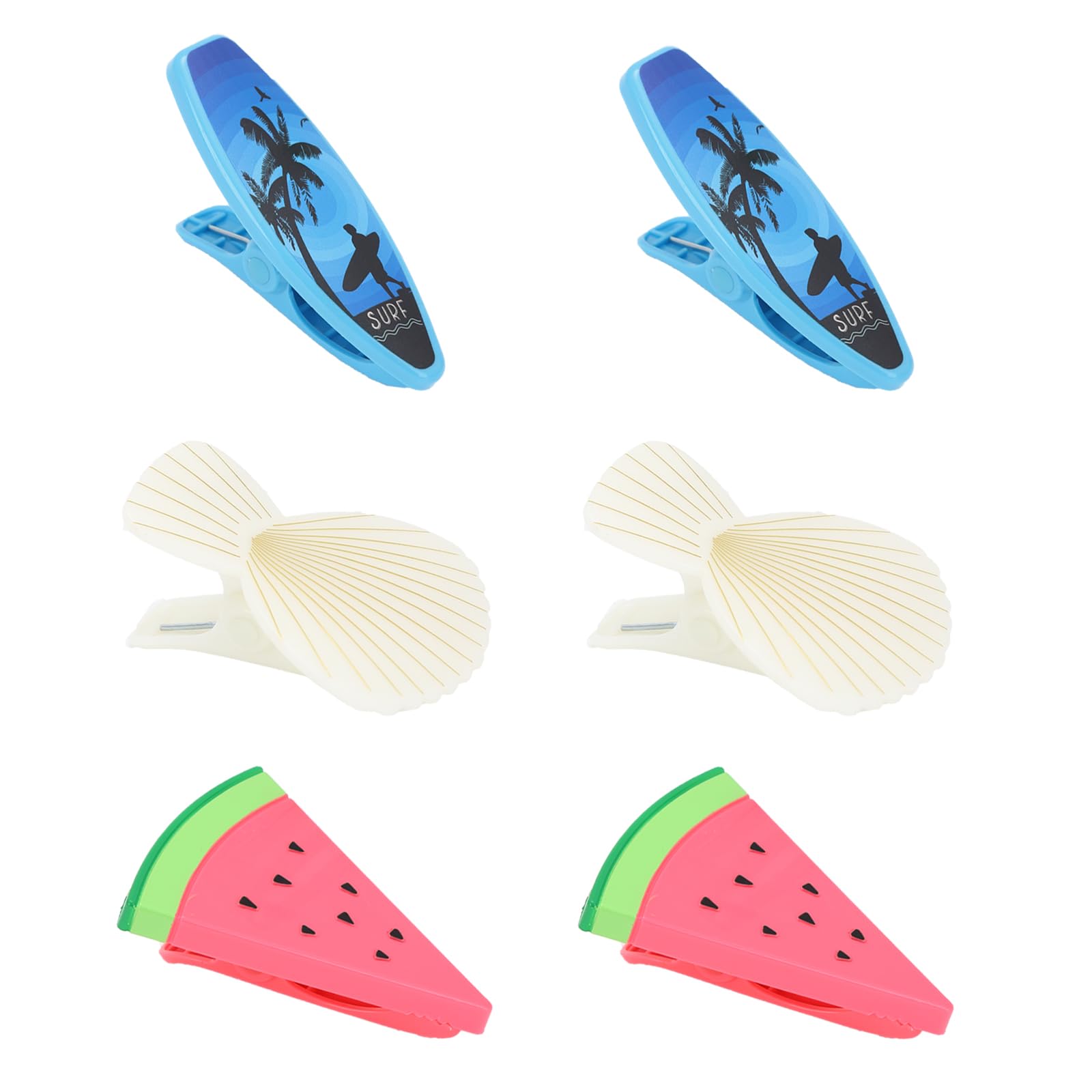 Gukasxi 6 Pcs Beach Towel Clips Strong Beach Chair Towel Clip Holder Large Beach Pegs for Towel Laundry Sunbed Towel Clips Pool Towel Clips Bath Towel Clip Clothes Pegs for Sun Loungers Pool Chairs