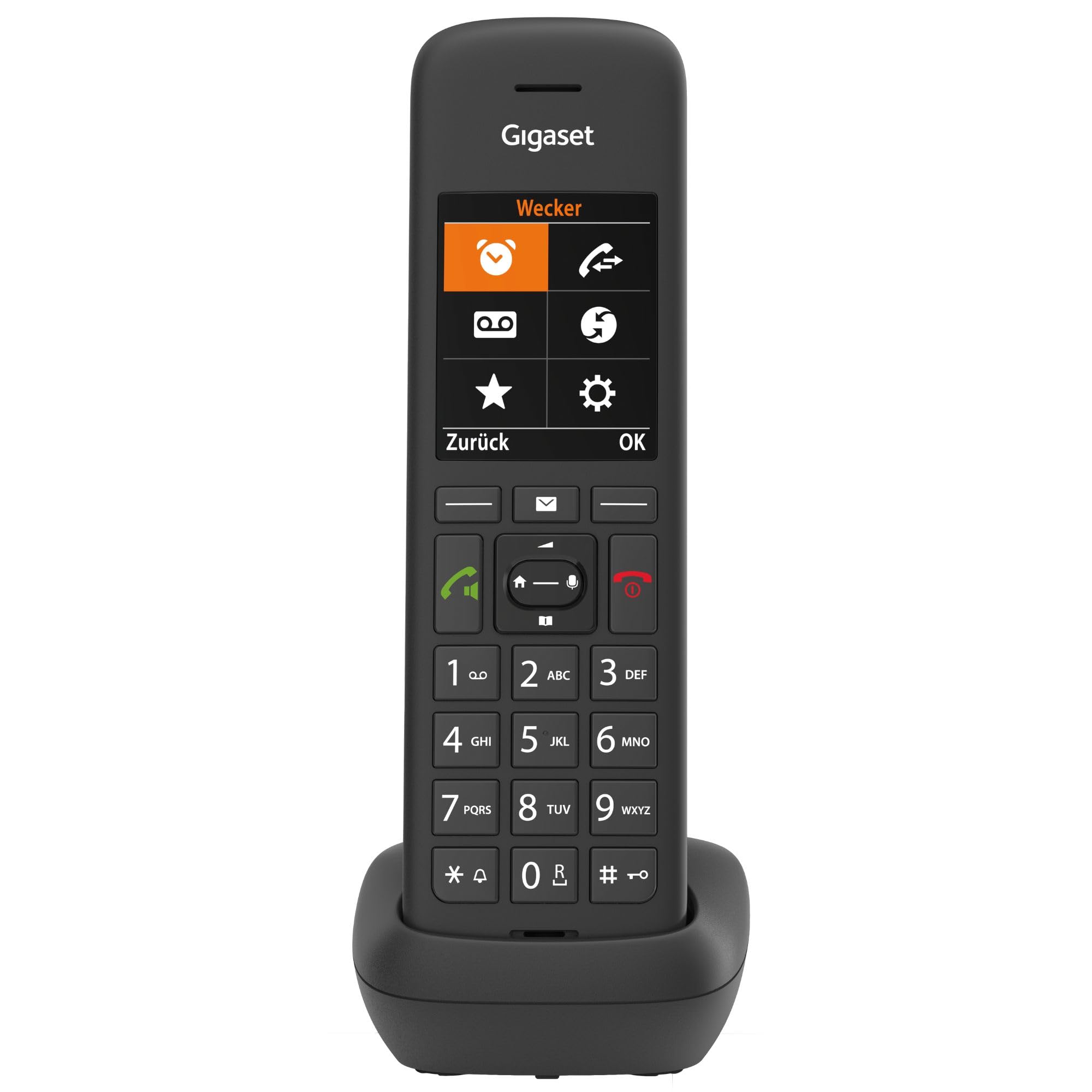 Gigaset C575HX - DECT-Mobilteil mit Ladeschale - Fritzbox-kompatibel - Schnurloses Telefon für Router und DECT-Basis - großes TFT Farbdisplay, schwarz [Deutsche Version] [Ohne Basis]