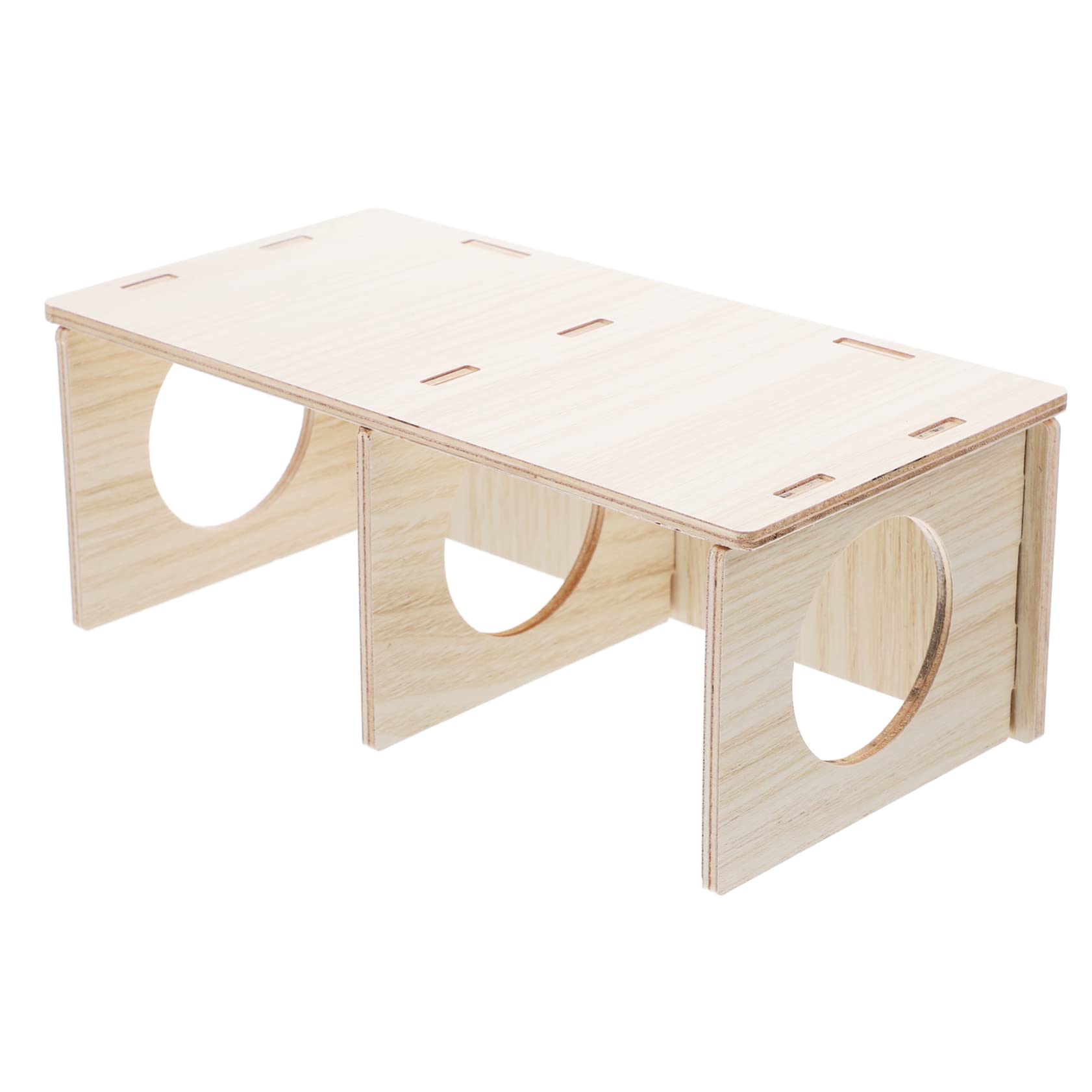 Luxshiny Hamster Lebensraum Mit 3 Kammern Robustes Hamster Holzversteck Und Meerschweinchen Nest Für Kleine Haustiere Zum Spielen Und Ausruhen