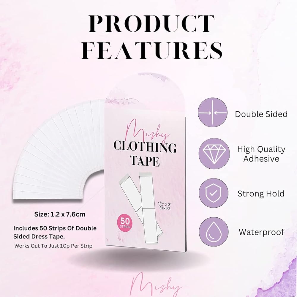 10 Strips Double Sided Body Tape For Fashion, Double Sided Adhesive