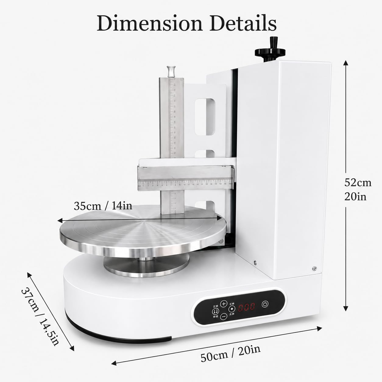 Máquina de decoración de pasteles para tartas de 4 a 12 pulgadas, herramienta esparcidora de crema de mantequilla para alisar, cubrir y raspar glaseado, suministro ideal para hornear para decoración
