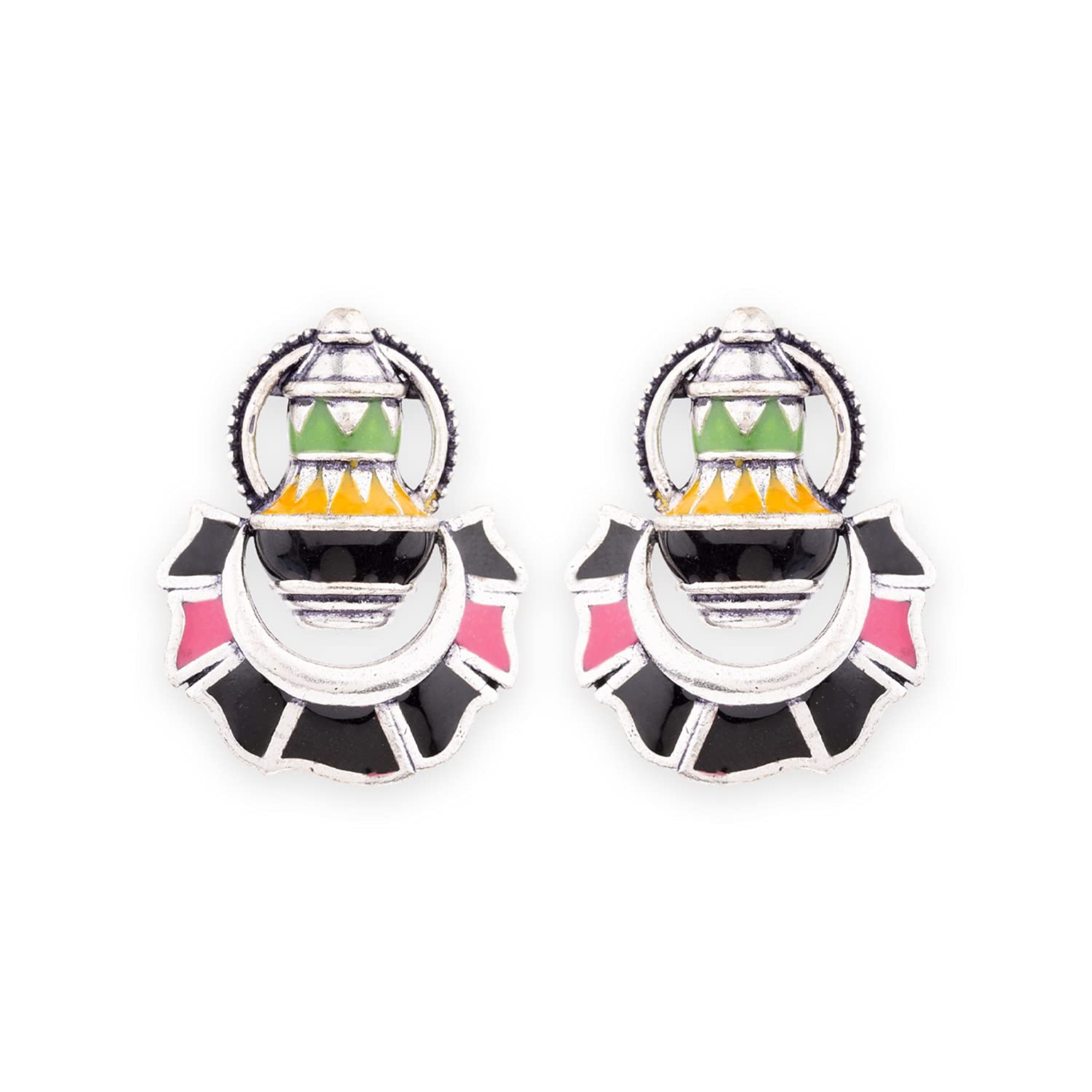 Voylla Kalbelia Enameled Chandbali Earrings for Women and Girls (B08VNDHRSB) Amazon Price History, Amazon Price Tracker