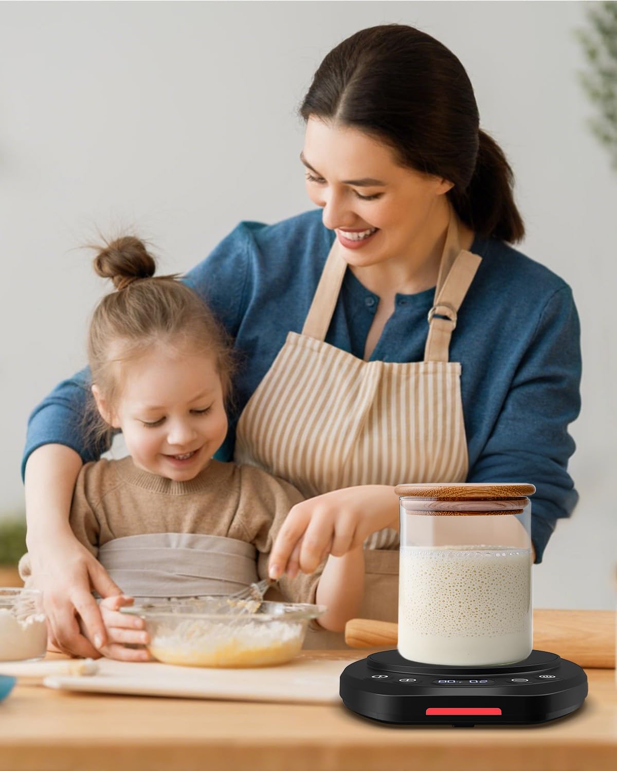 Chauffe-levain MQUPIN – Boîte Fermentation Pain, Réglage Précis 21-49°C, Minuterie 24h