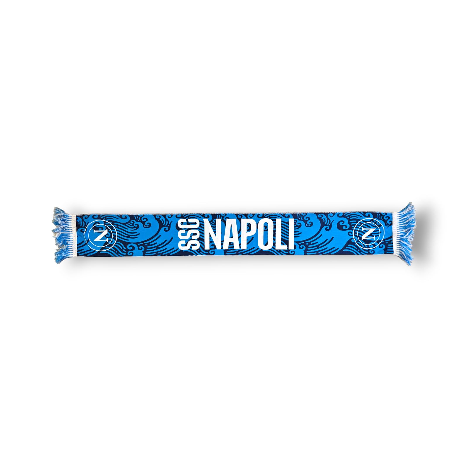 3R Sport SSC Napoli Polyester Scarf Official Product 100% Polyester, Light Blue, White, Blue