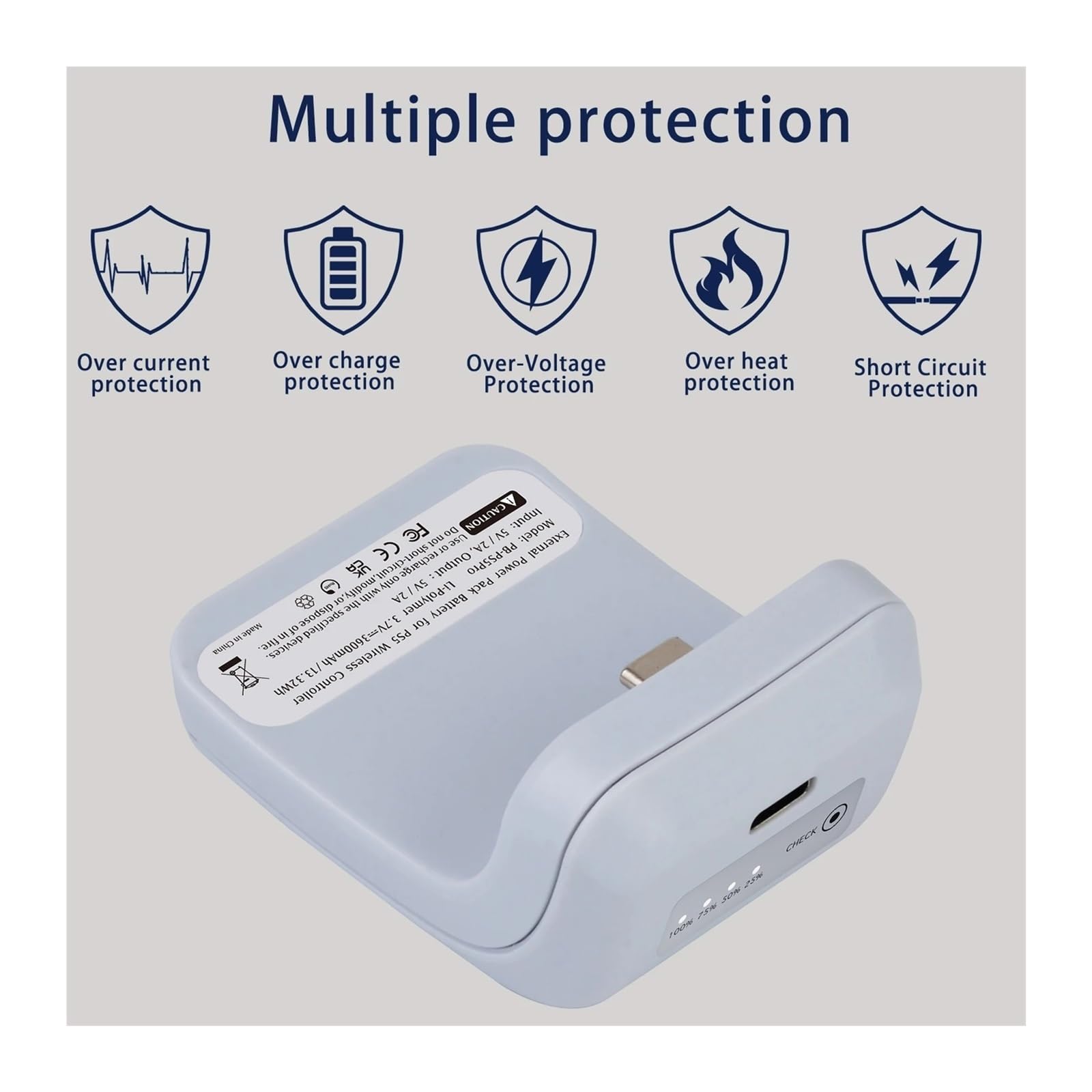 Batteria Esterna For Controller, Compatibile Con Sony, Gamepad Wireless