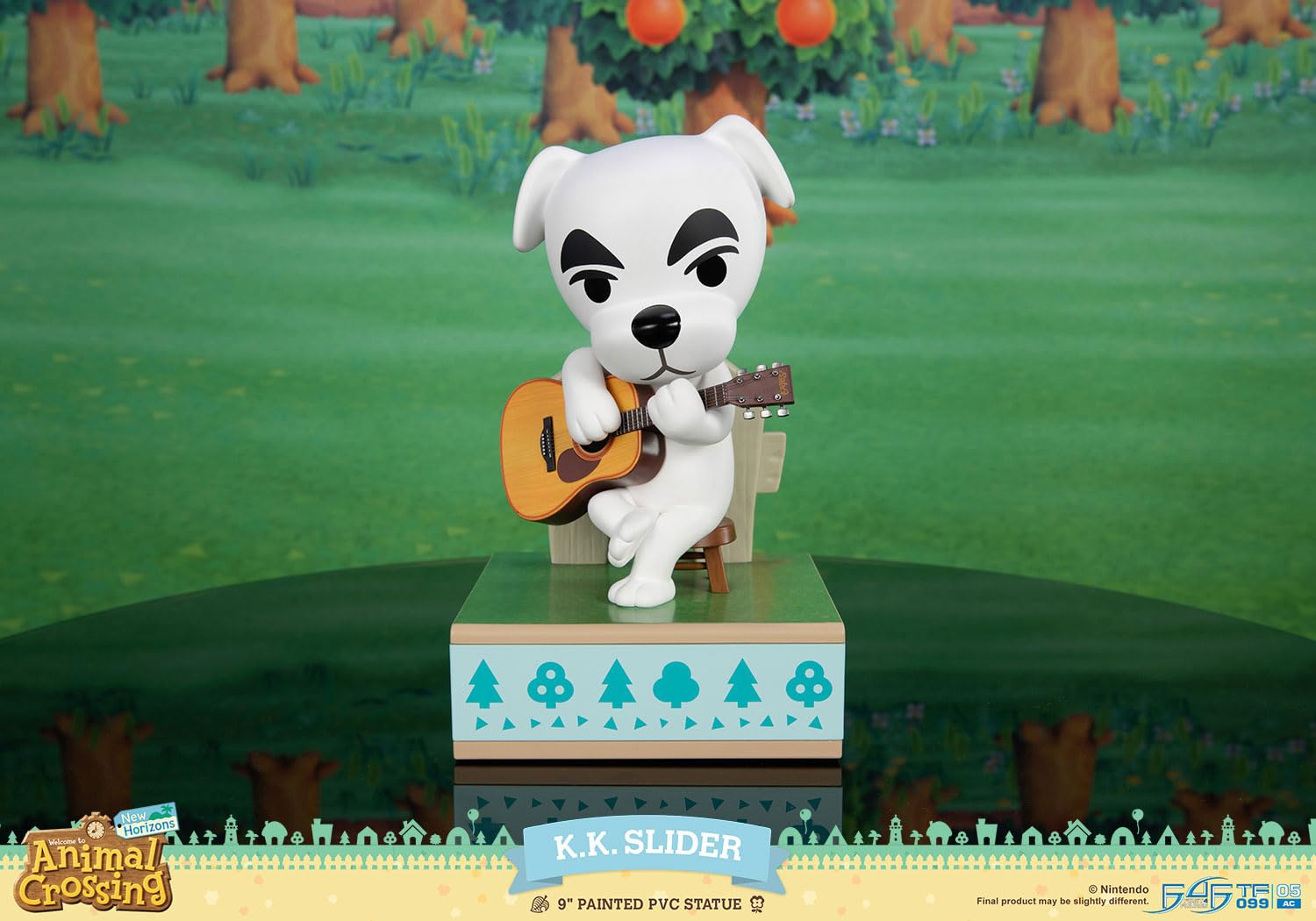 First 4 Figures - Animal Crossing: Nuovi Orizzonti – Statua K.K. Slider - Statua in PVC dipinta - 22 cm