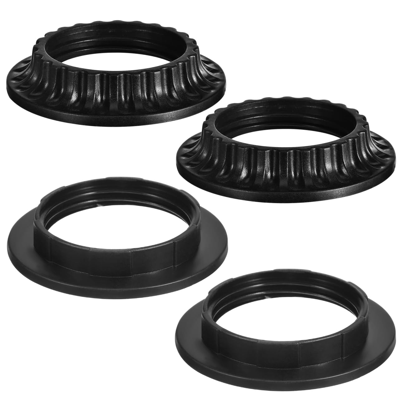 HOMSFOU Lamp Shade Stabilizer Ring 4Pcs E26 Lamp Shade Adapter Ring Replacement Light Socket Collar for Accessories and Parts 2.20X2.20X0.39In