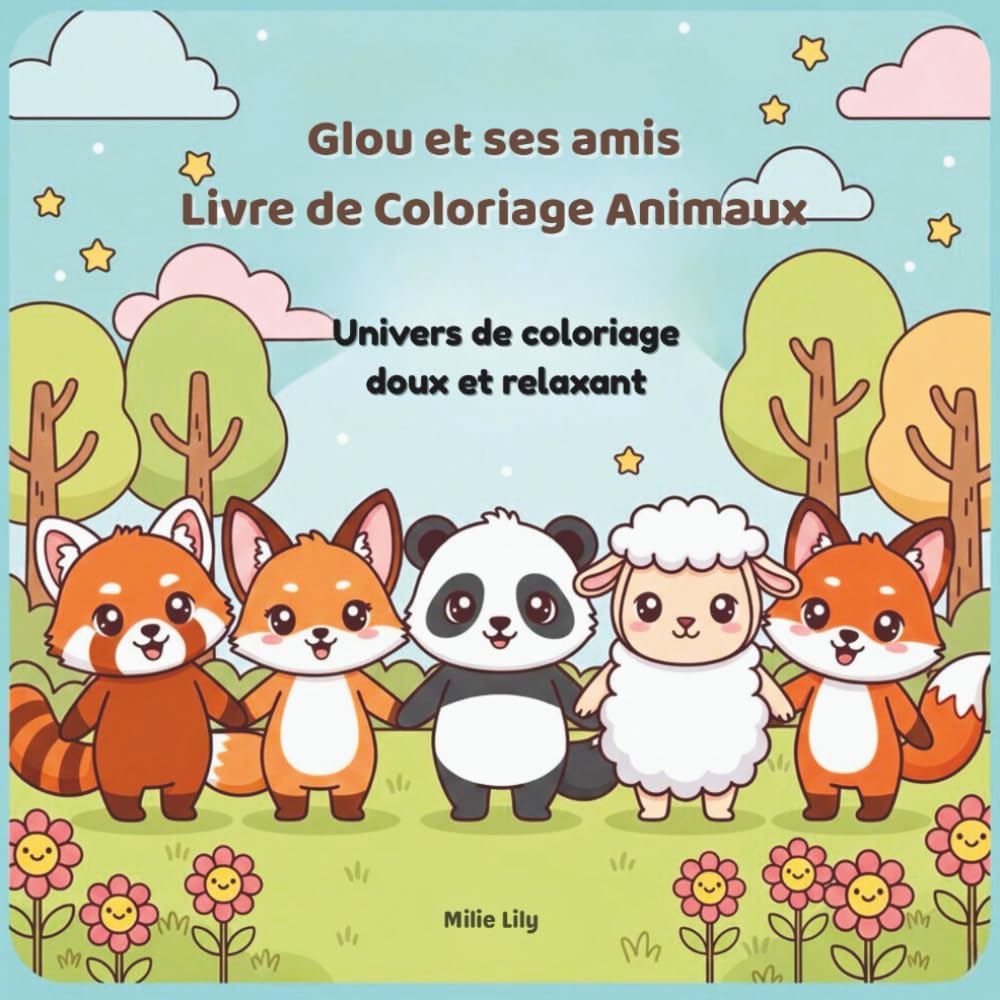 Glou et ses amis Livre de Coloriage Animaux: univers de coloriage doux et relaxant