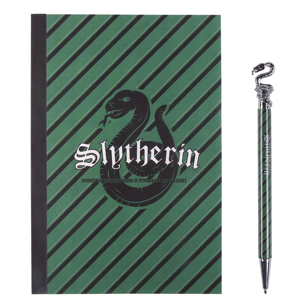 CERDÁ LIFE'S LITTLE MOMENTS CERDA Harry Potter Slytherin Stationery Set - Notepad + Pen - 2 Pieces