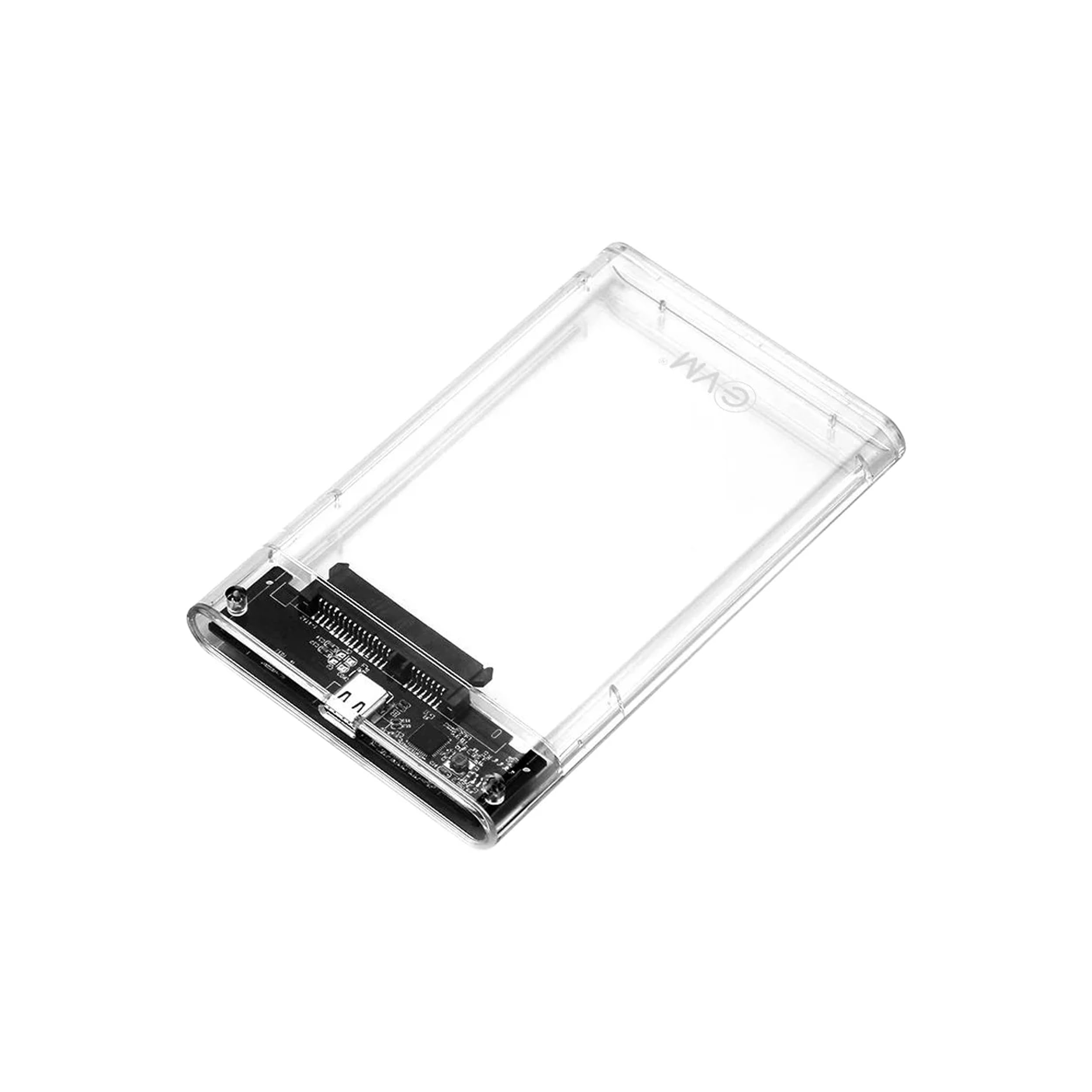 EVM 2.5 Inch SATA SSD HDD Enclosure USB C | 5Gbps High Speed | External Hard Drive Case | Dual Cable Type-C USB | Supports 4TB | Portable for Laptop PC | 1 Year Warranty (ESC/TP02)