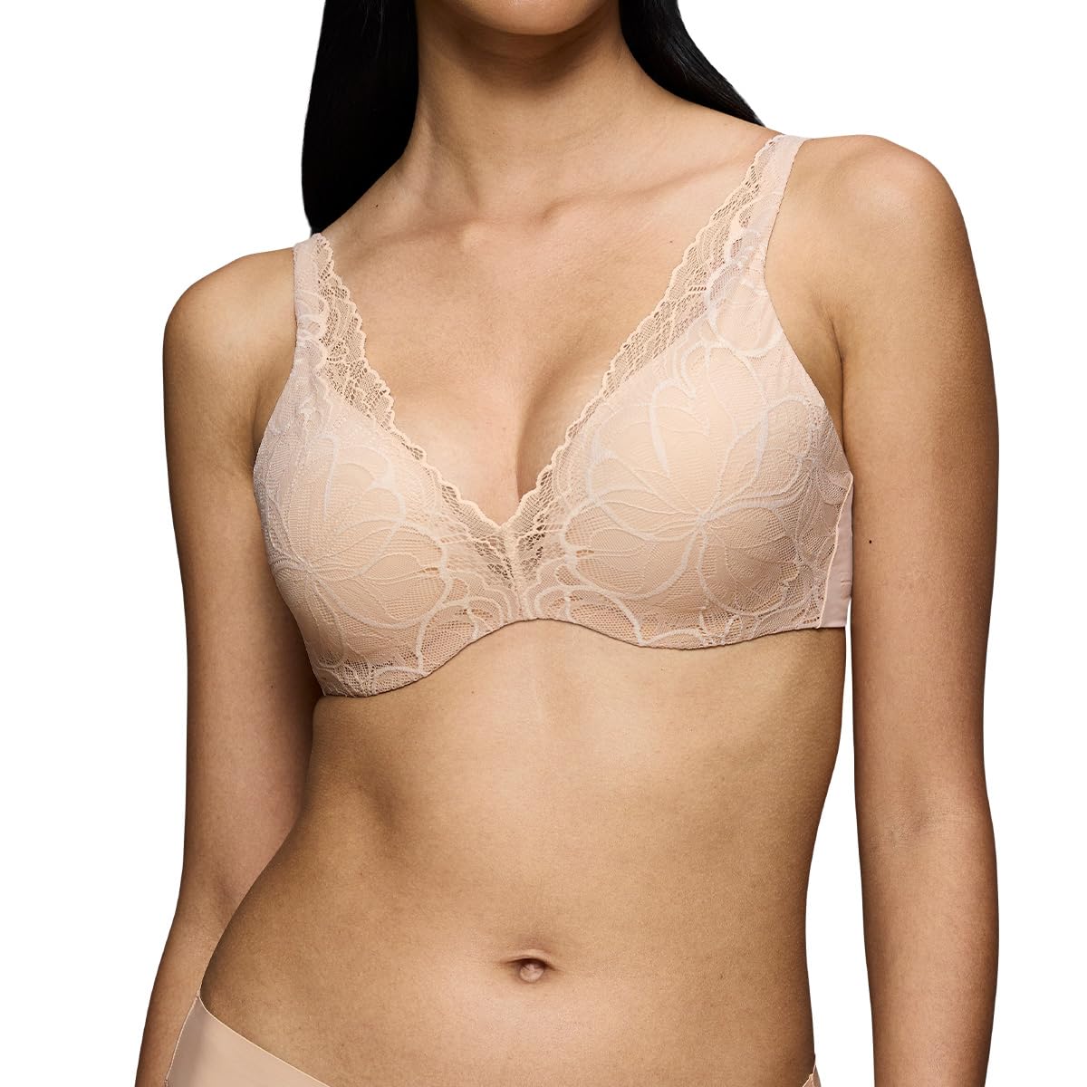 Triumph Body Make-Up Illusion Lace WP Nude Beige, beżowy (nude beż), 90B