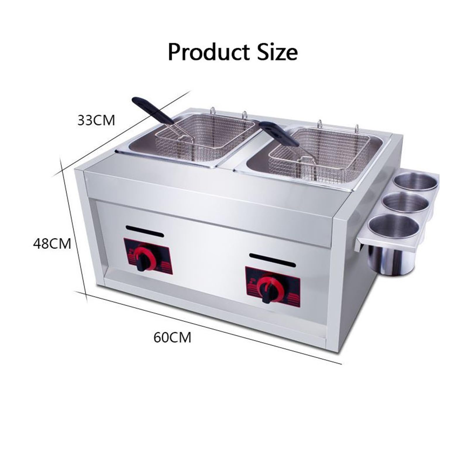 Freidora De Gas Doble Dos Tanques Cocina Vapor Ahorro Energía Máquina Papas Fritas Cocina Fácilmente Una Gran Variedad Alimentos