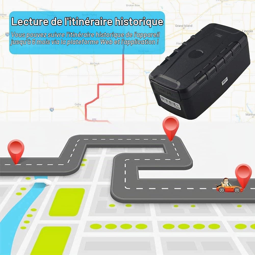 Zeerkeer 4G Traceur GPS 20000mah Super Longue Durée de Veille 6 Mois D'enregistrements de Suivi Historiques Peuvent être Consultés Précision de Positionnement Précise Jusqu'à 5 Mètres Magnet Construit