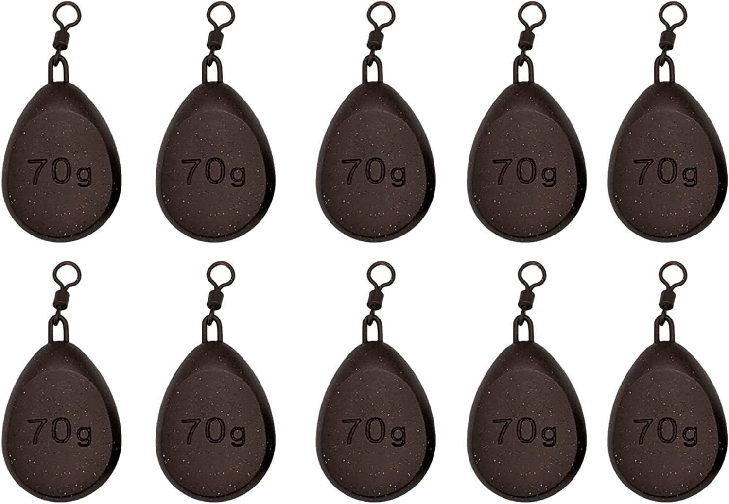 BZS Carp Fishing Weights 0.3oz 0.5oz 0.7oz 0.9oz 1.1oz 1.4oz 2.1oz 2.5oz 3oz Smooth or Textured (Smooth Finish, 5 Pack -15g /0.5oz)