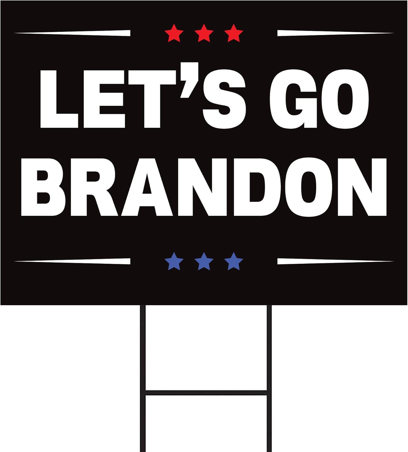 Let's Go Brandon Yard Sign Coroplast Joe Biden Funny