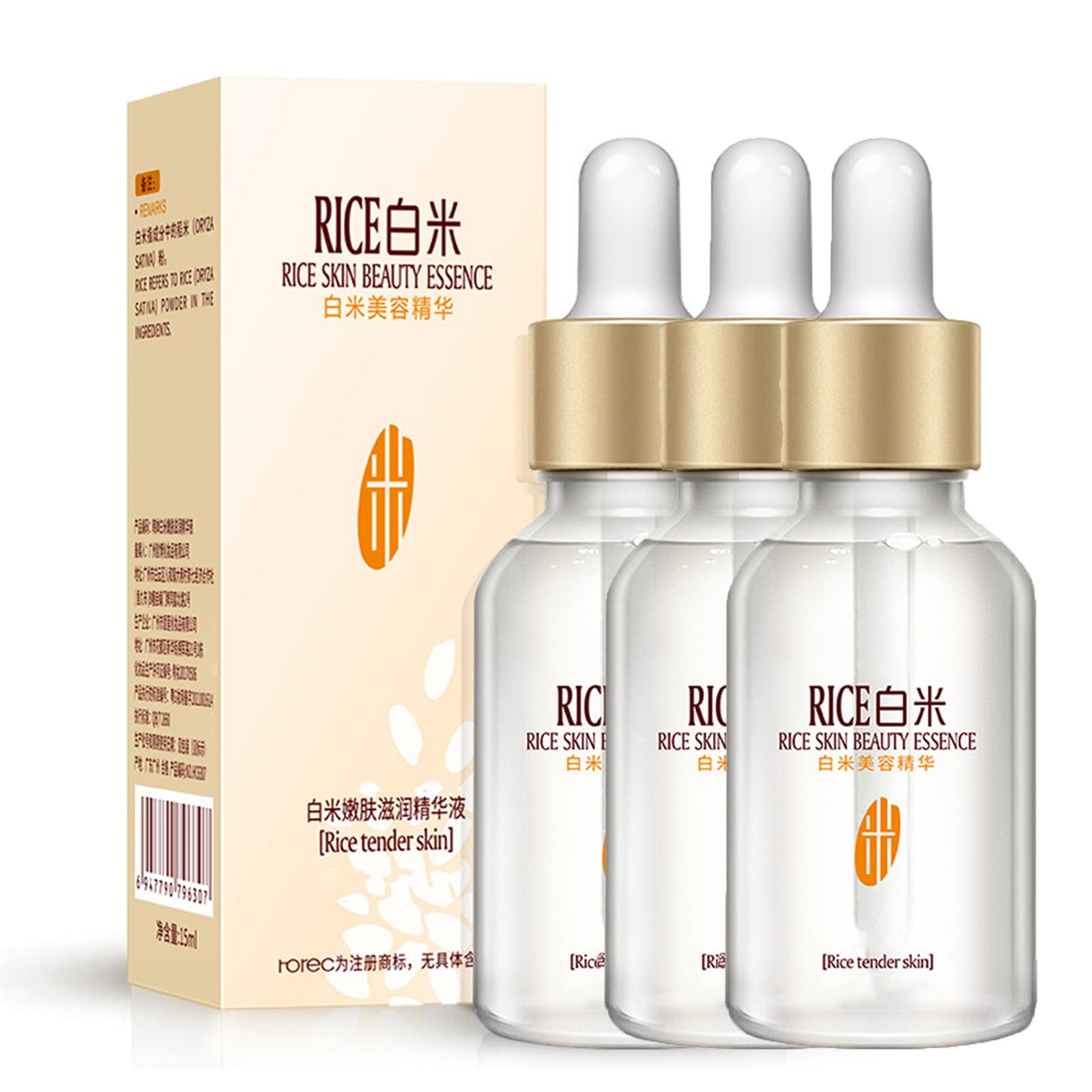 YingGouing White Rice Serum Volcanic - Rice Skin Beauty Essence, Lifting And Anti Wrinkle Serum, Face Serum Lifting Firm, Beauty Moisturizing White, Take Good Care Of Moisturizing And Tender Skin