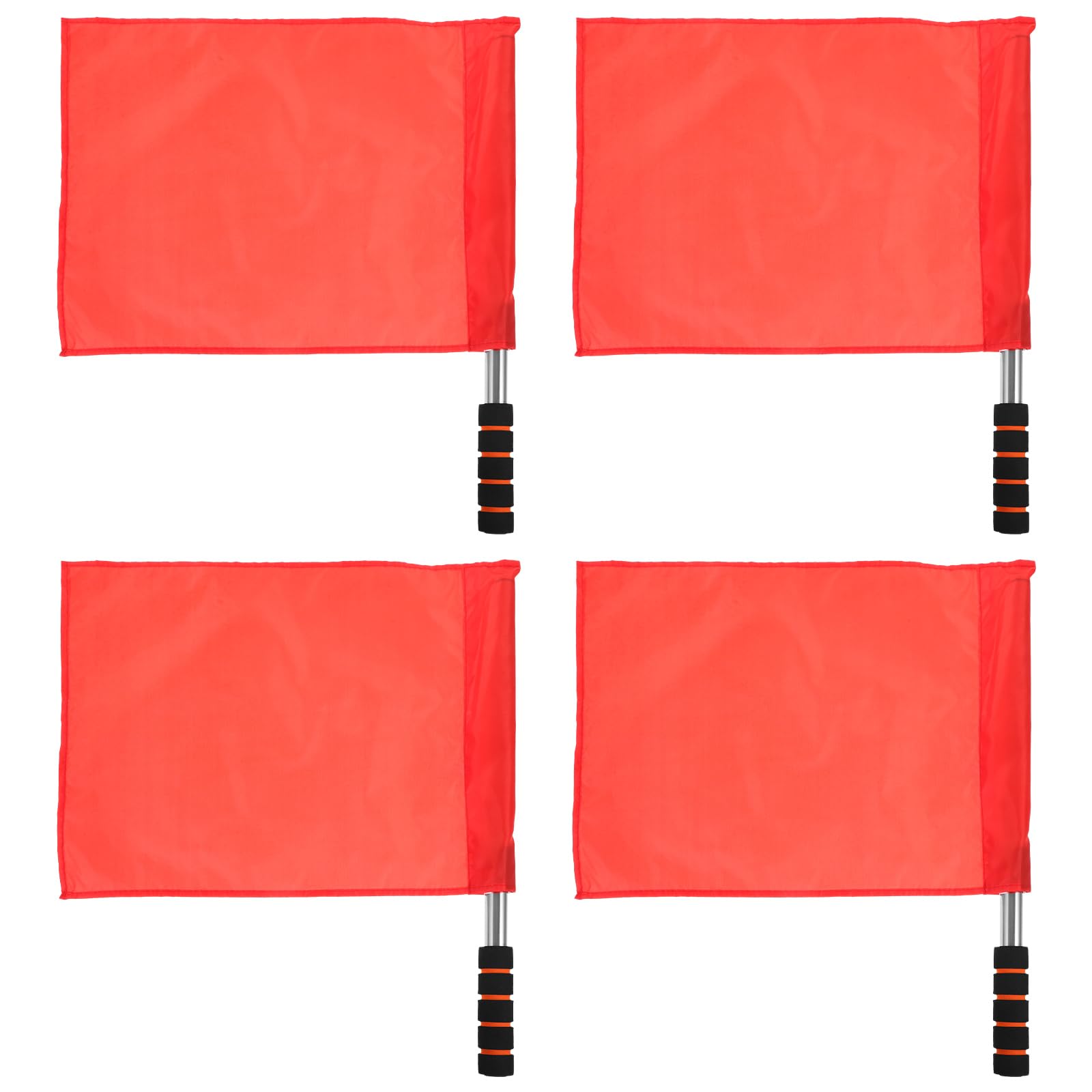 Drapeaux d'Arbitre Poignée En Mousse Drapeau de Corner Formation de Football, Rugby, Hockey, Soccer pour Arbitres (Rouge)