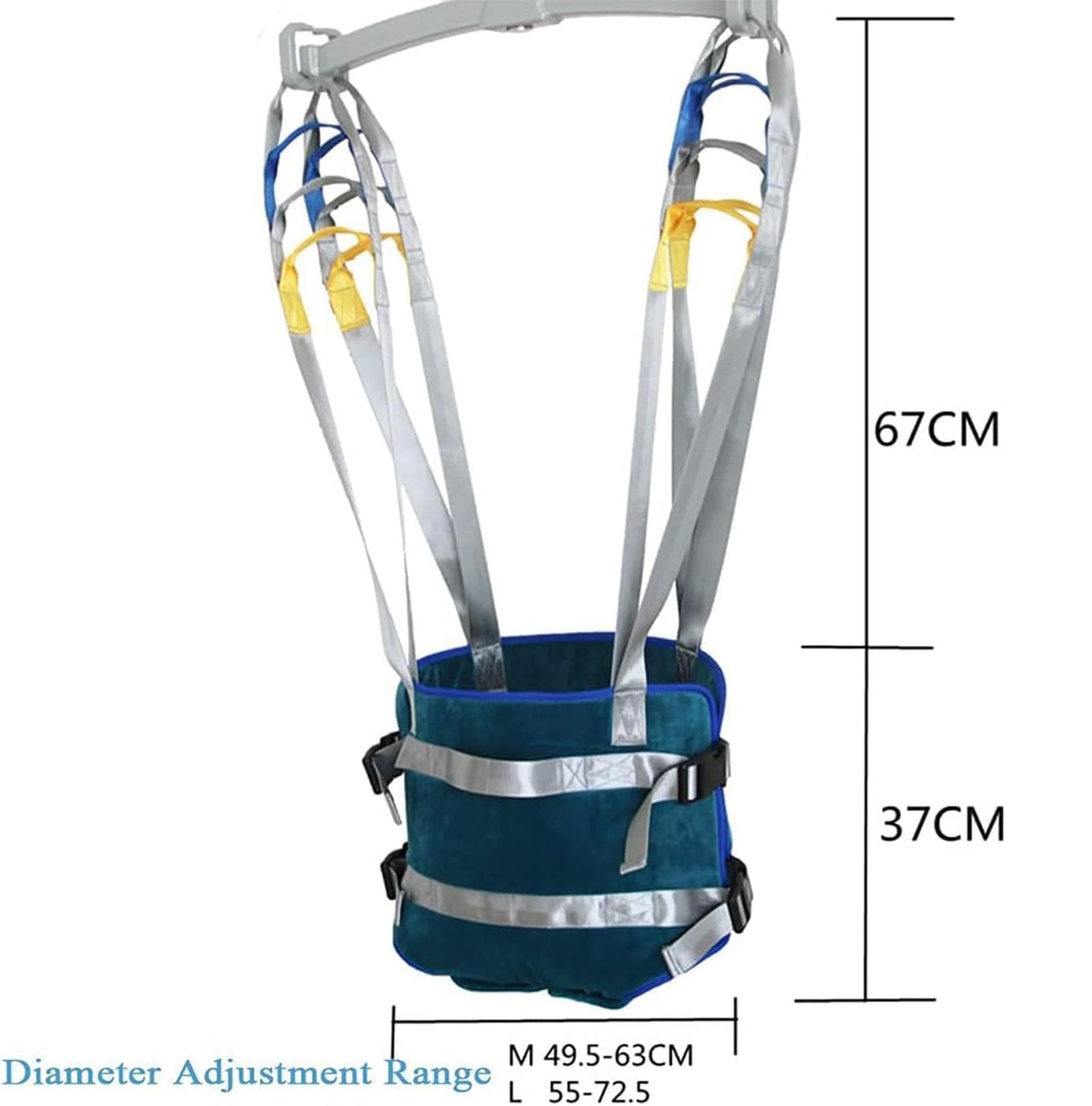 Arnés de cuerpo completo para pacientes Cinturón para todo el cuerpo, soporte para piernas, bipedestador, para ancianos, cabestrillo para piernas dividido, elevador bariátrico para minusválidos. (Siz