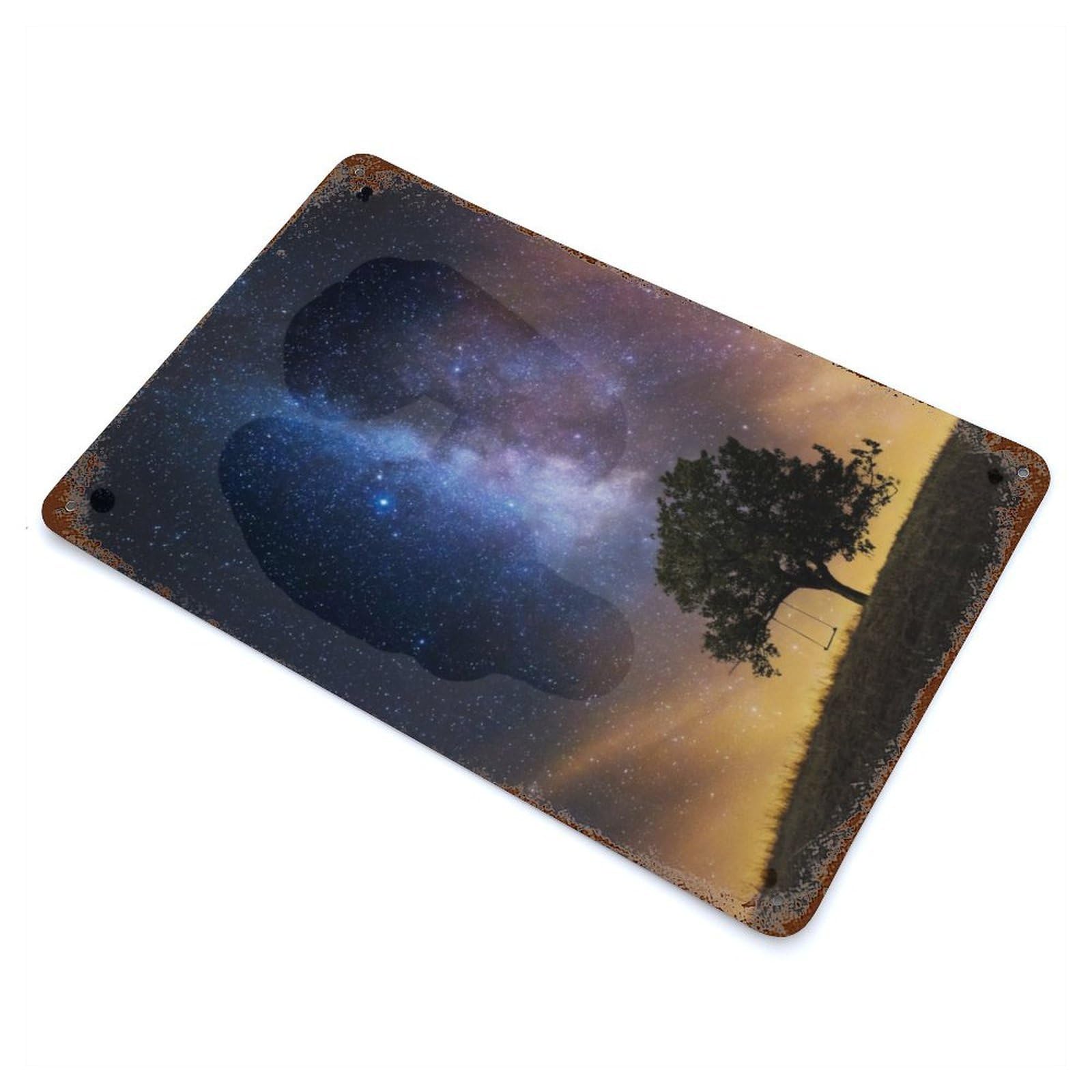 Garage Style The Dreamers Seat Weathered Tin Sign 11.8"x7.9", Classic Wall Plaque for Bar And Workshop