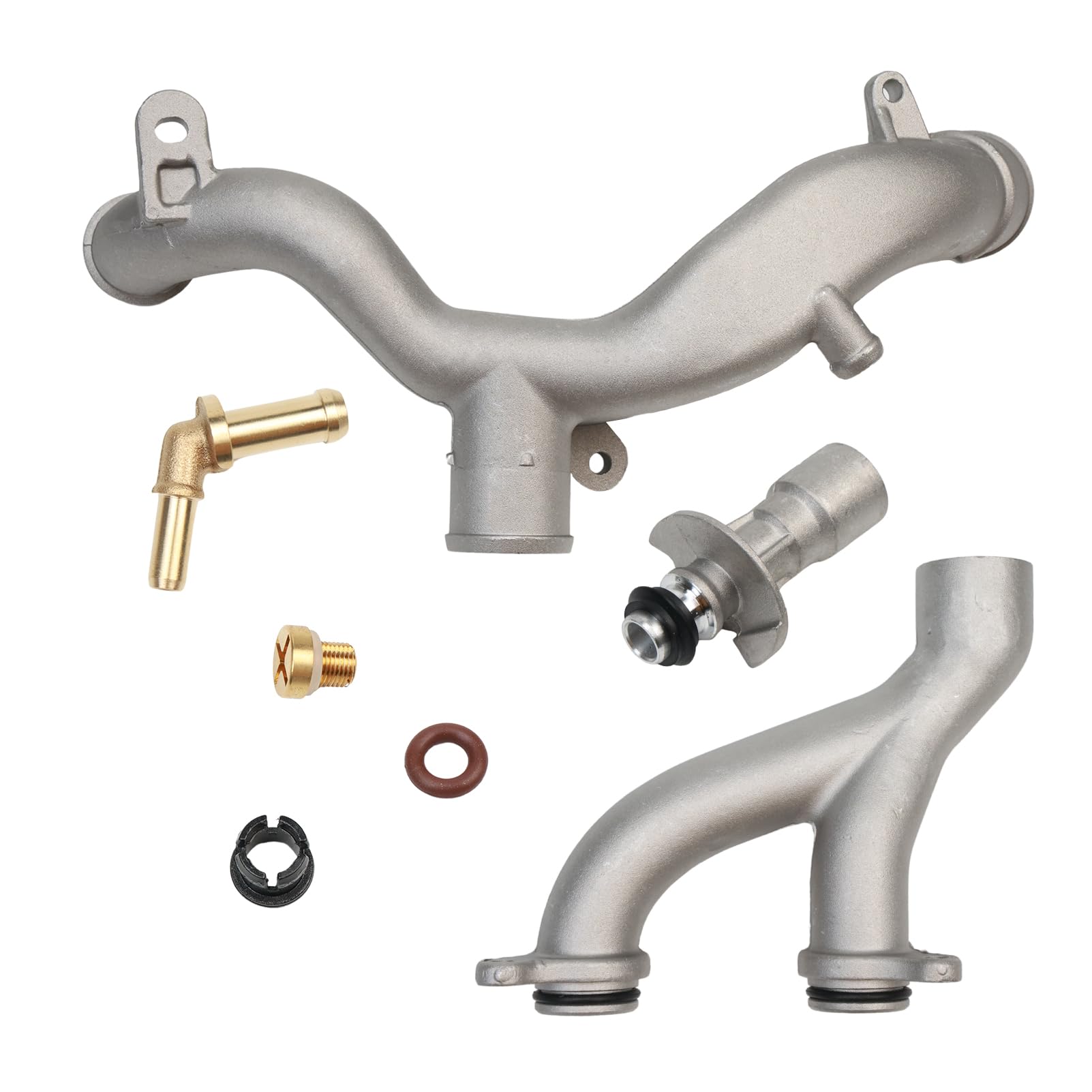ポルシェ　アウディ　ホイルハウジング&ウォーターパイプ Amazon.com: Upgraded Aluminum Coolant Outlet Pipes Kit Fits for