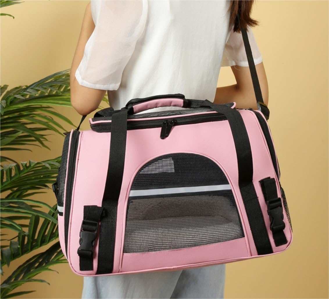 Zaino Animali Zaino per Animali Domestici Elegante E Comodo, Frontale Regolabile Confortevole per Borsa da Viaggio per Cani Gatti Animale(E)
