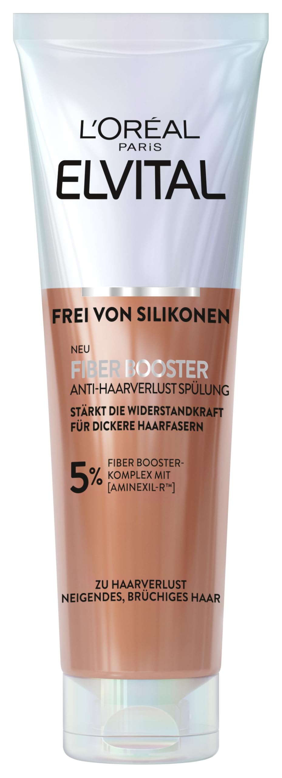 L'Oréal Paris Fiber Booster Après-shampoing anti-chute pour cheveux plus épais et plus forts Renforce la fibre capillaire Moins de casse Anti-chute 150 ml