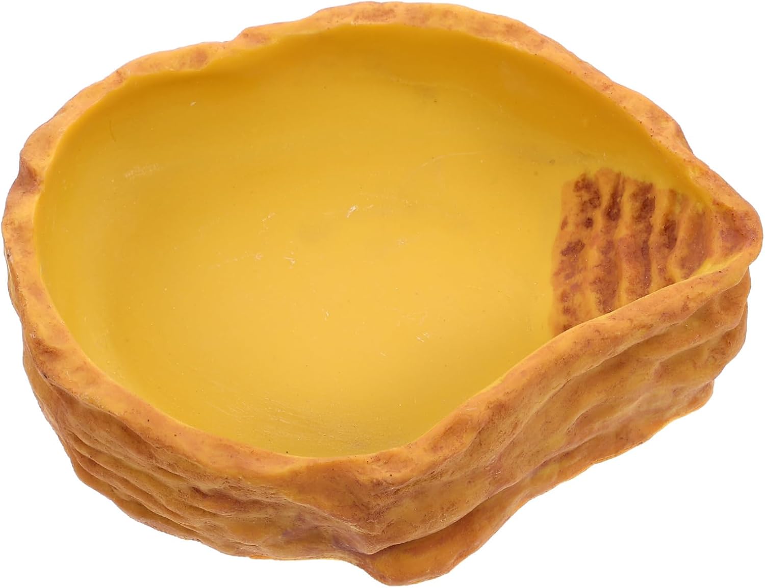 Reptile Feeding Basin Deep Water Bowl for Tortoises Lizards and Snakes Sturdy Resin PET Food Holder Bathing Function for Crawling Pets