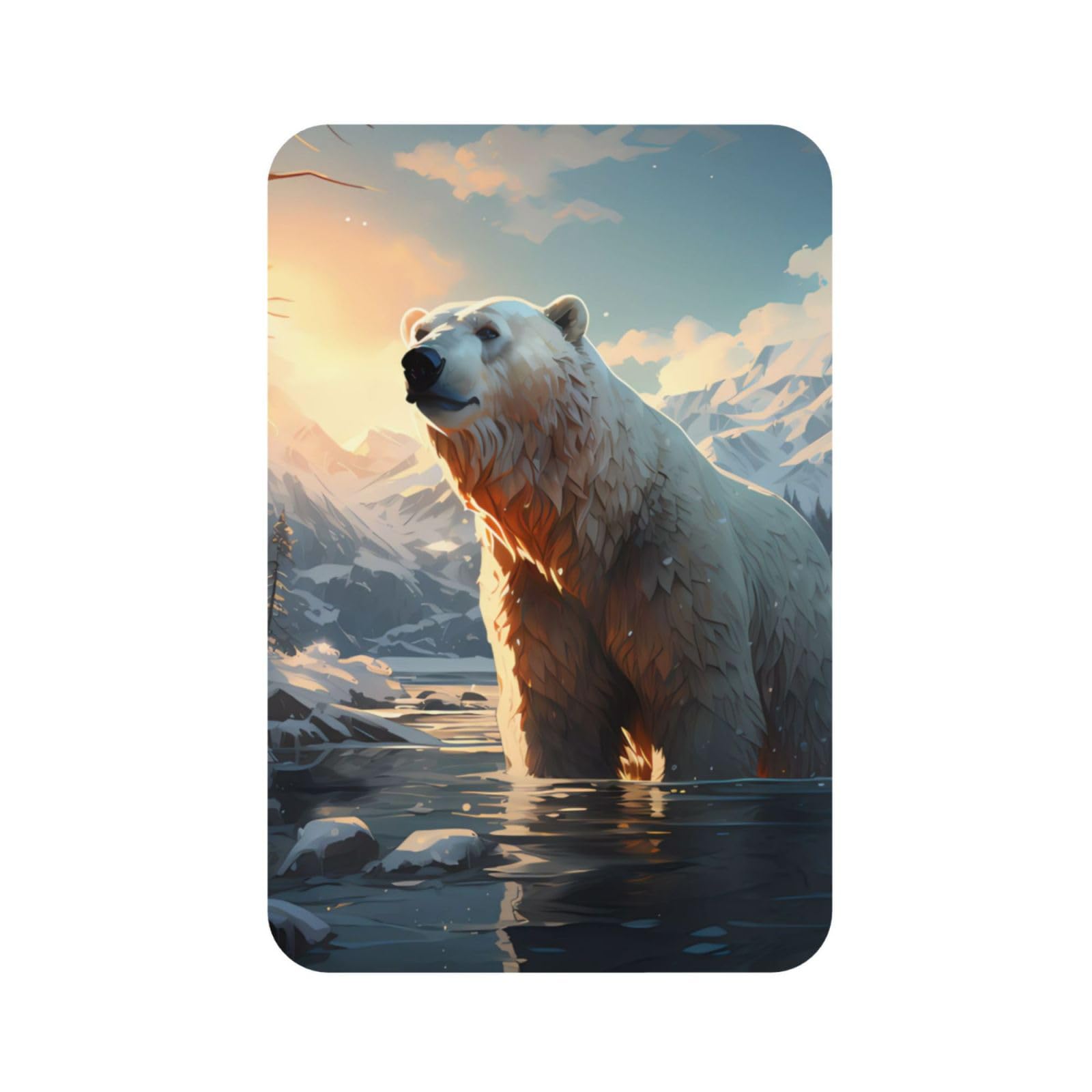 Amazon.com: Polar Bear in Winter Acrylic Fridge Magnets. Furniture