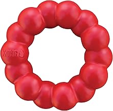 KONG Ring - Dog Chew Toy - Supports Dog Dental Health - Durable Natural Rubber - For Small/Medium Dogs