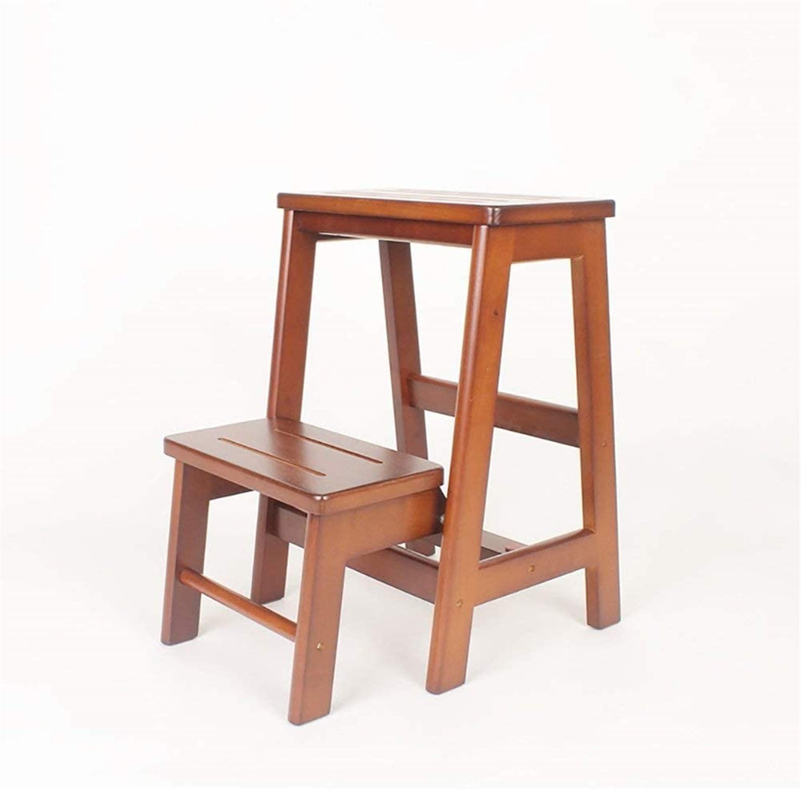 Échelle en bois pliante à 2 marches pour un rangement compact