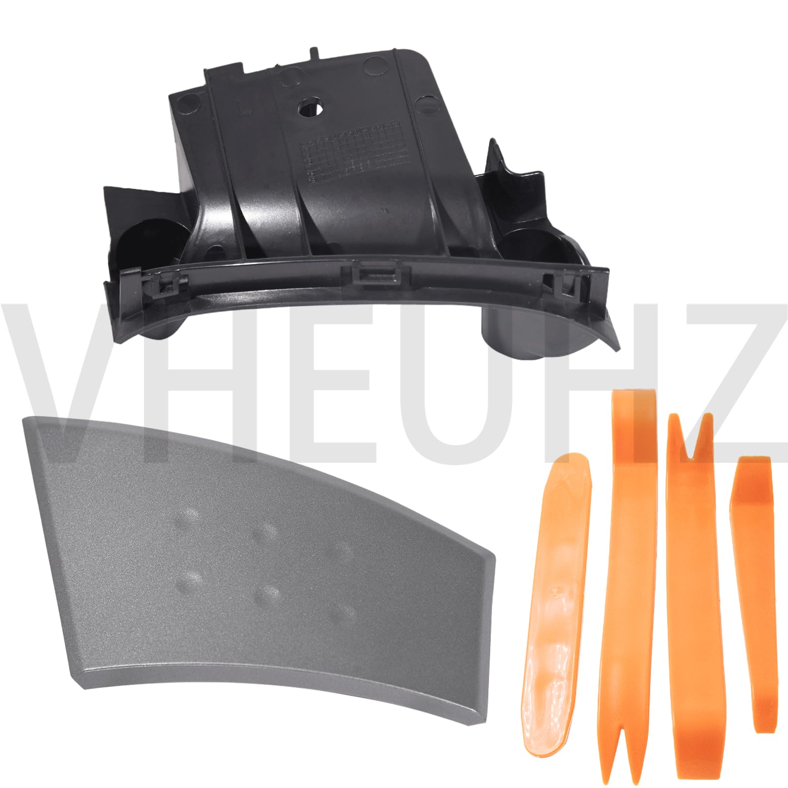 Maniglia della porta grigia e copertura interna della maniglia dell'auto nera compatibile con Peugeot 107 Toyota Aygo Citroen C1 Base del bracciolo della porta