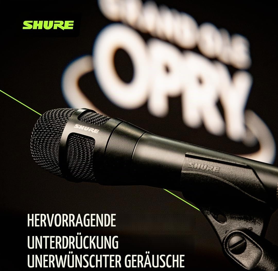 Shure Nexadyne 8/S - Dynamisches Supernieren-Gesangsmikrofon mit Dual-Engine Technologie, fokussierte Tonaufnahme, Zuverlässigkeit - Ideal für Sänger, die maximale Isolation benötigen, präzise