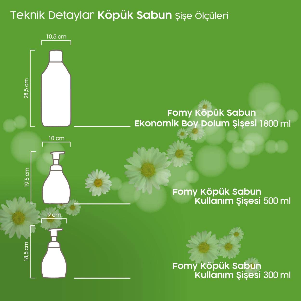 FOMY Doğal Köpük Sabun El Yüz Vücut 500 ml
