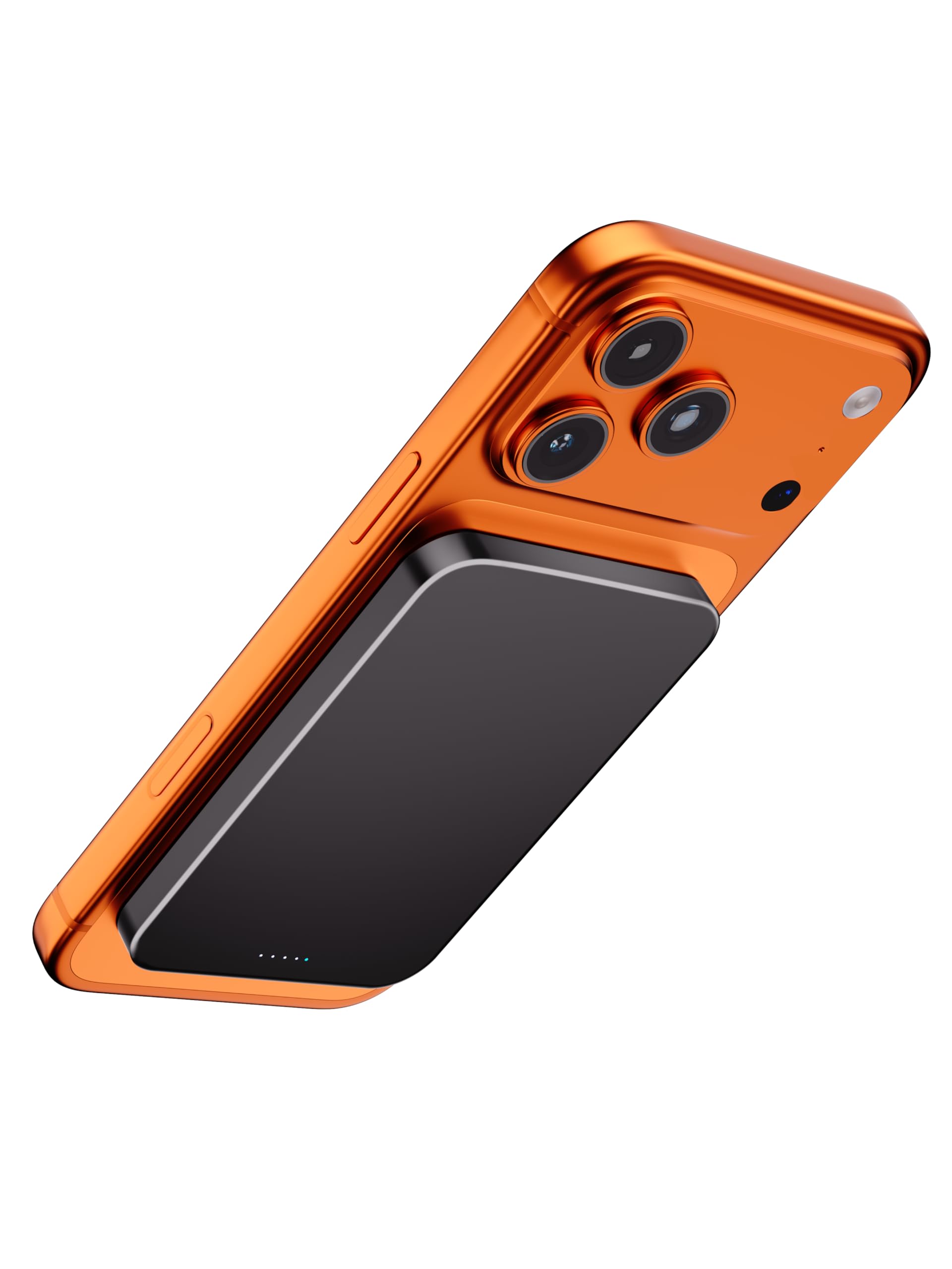 kstime Magnetische powerbank, 5000 mAh, 8 mm, ultradünnes Titan-Design, PD20W, kabelloses tragbares Ladegerät mit USB-C-Eingang und Ausgang, kompatibel mit iPhone 17/16/15/14/13/12 Serie Grau