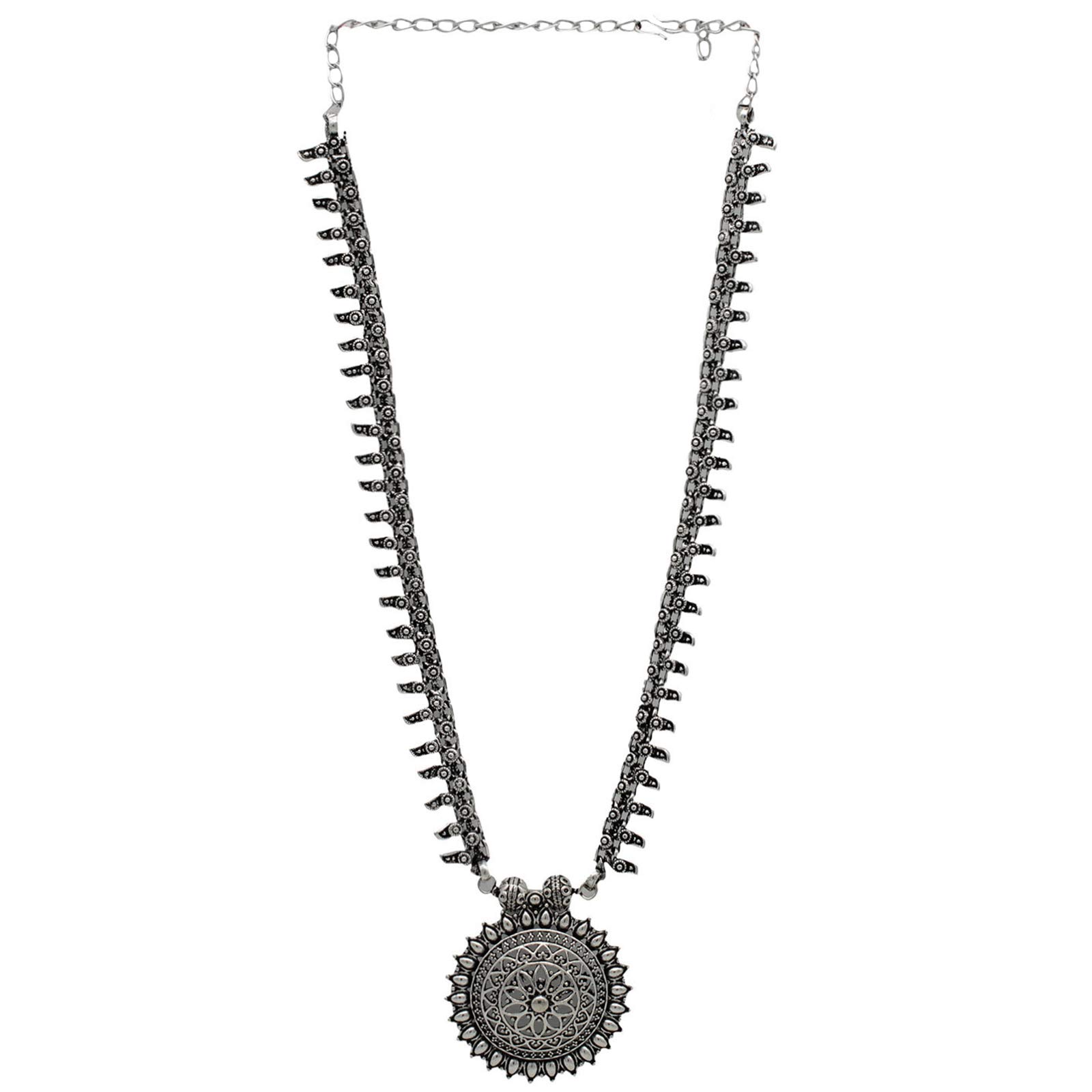 TEEJH Kalpi Silver Oxidized Necklace for Women (B09165Z9CR) Amazon Price History, Amazon Price Tracker