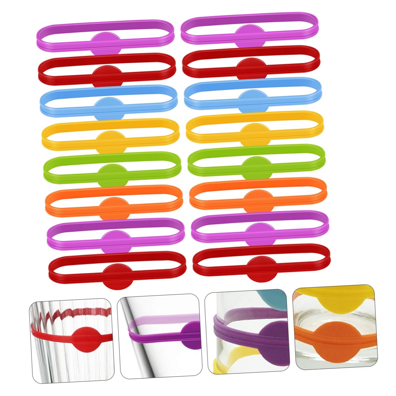 Ciieeo 3 Set Di Segnabicchieri in Silicone Per Vino Senza Stelo Tema Festa Di Compleanno Per Amici 36 Pezzi*3