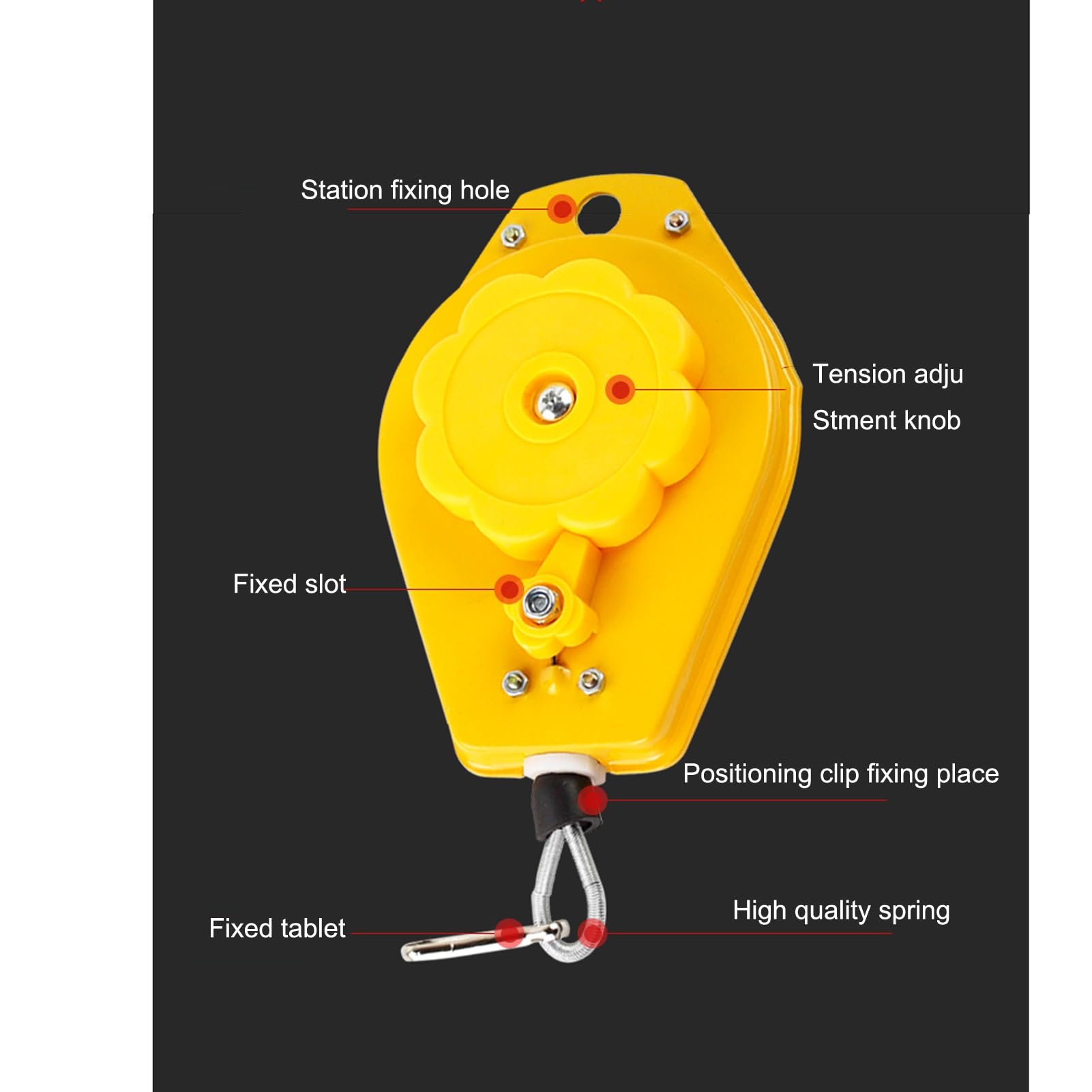 Outil télescopique pour équilibreur à ressort, support de suspension pour outil lourd avec clips de positionnement, longueur du câble métallique pour outil télescopique réglable : 1,4 m ( Size : 3.0-5