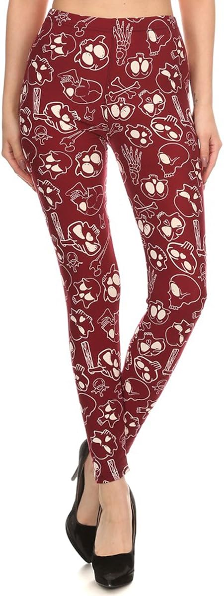 Leggings Depot Ultra Soft Halloween Print Fashion Leggings BAT6 at  Women’s Clothing store
