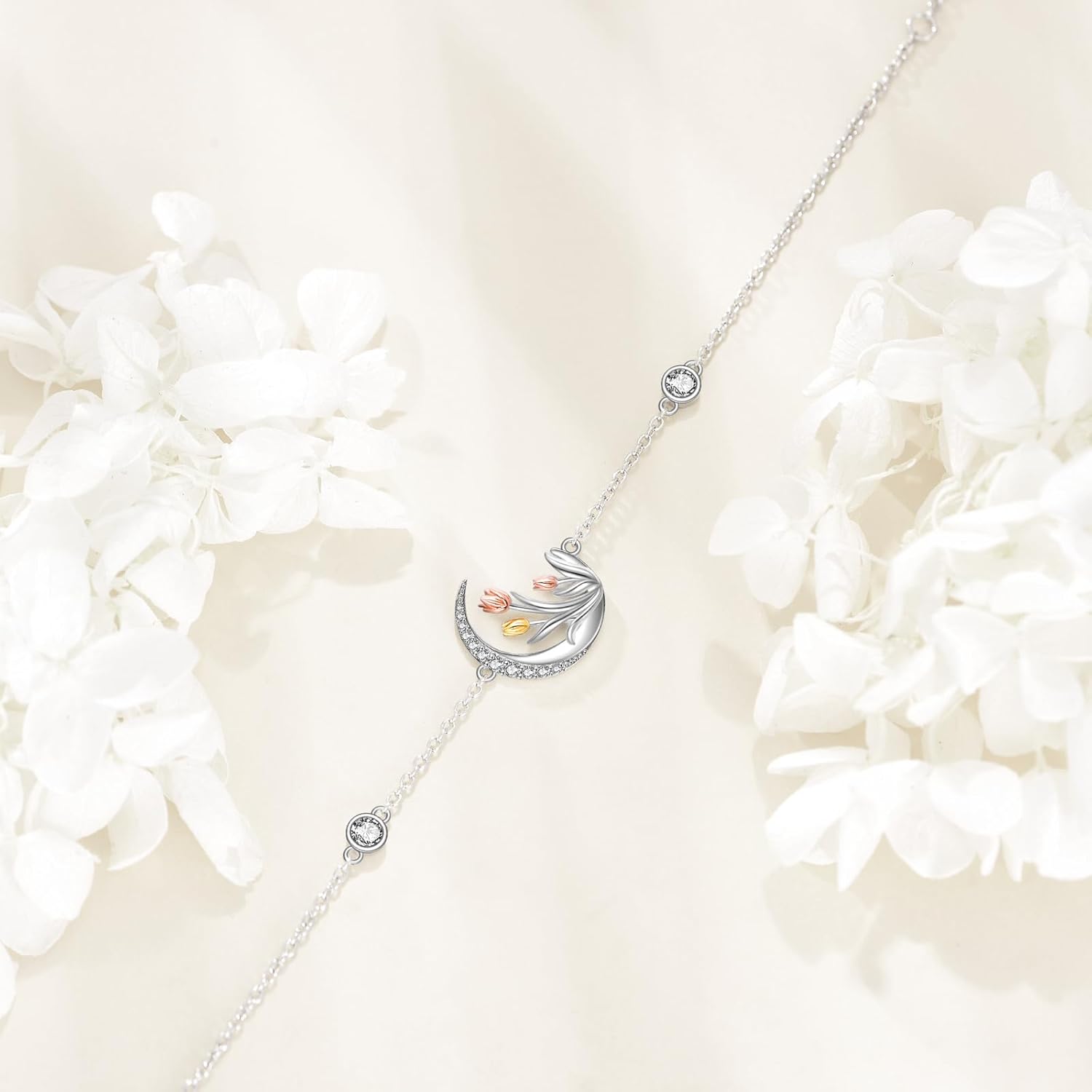 Tulip Bracelets Sterling Silver Plumeria Bracelets for Women - Image 5