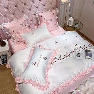 Bedding-LZ parure Copripiumino Letto Matrimoniale caleffi,Biancheria da Letto Estiva da Quattro Pezzi di Seta di Ghiaccio Seta-E_2,0 m (4 Pezzi) Sono Stati Venduti 220 * 240